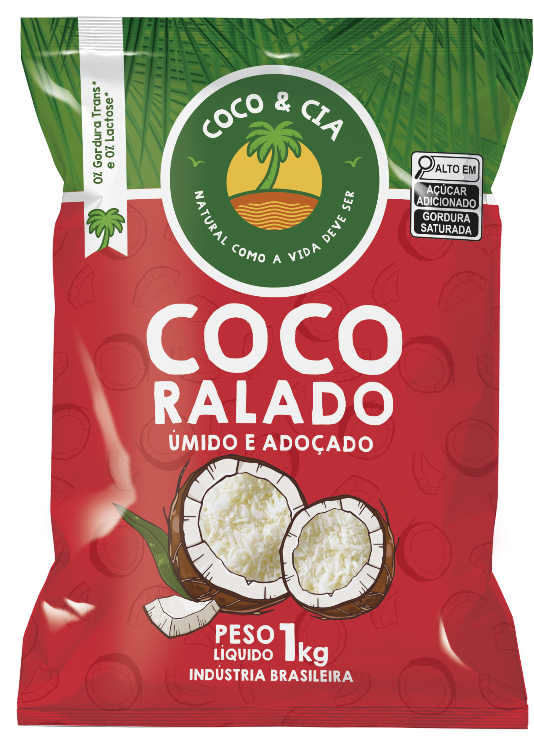 Coco Ralado Úmido e Adoçado 1kg